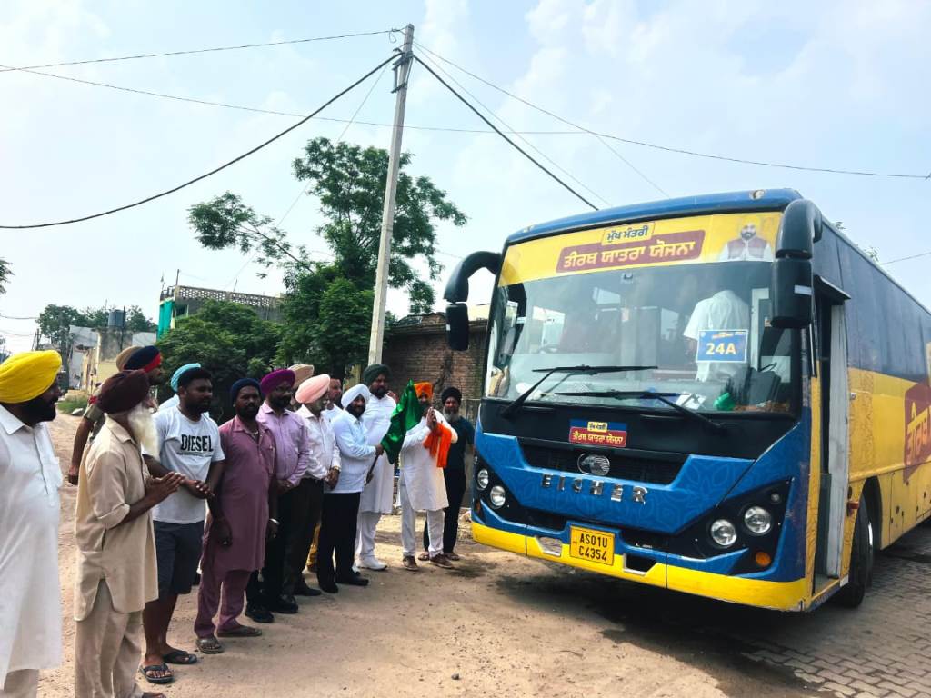 Three buses depart from Mohali under the Chief Ministers Pilgrimage Scheme led by MLA Kulwant Singh